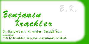 benjamin krachler business card